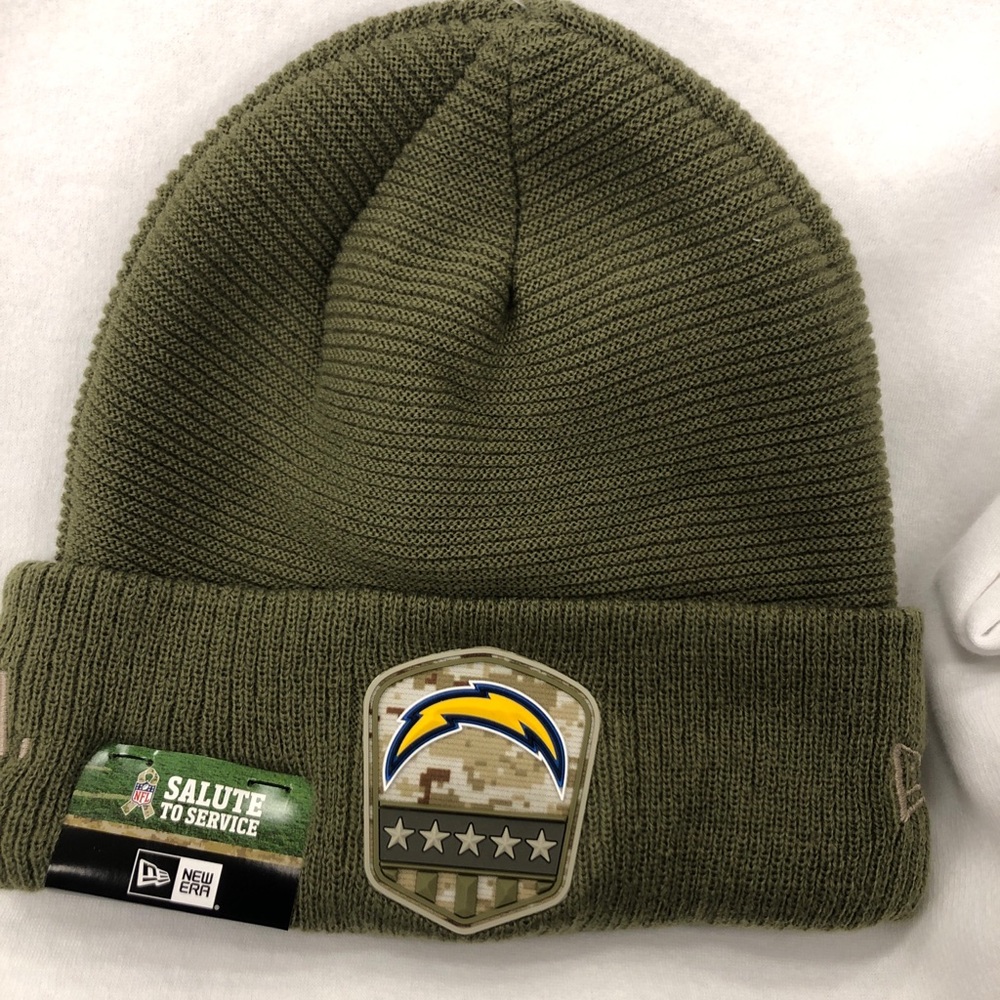 LA Chargers Knit Hat New Era Salute to Service